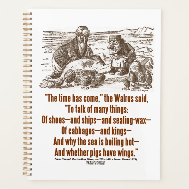 Wunderland Zeit ist durch Glass gekommen Planer (Vorderseite)