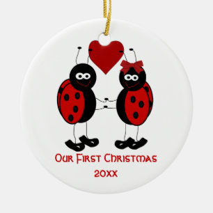 Wunderlich unsere erste Weihnachtsverzierung Keramik Ornament