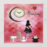 Wunderliche Alice u. rosa Flamingo-Hochzeit