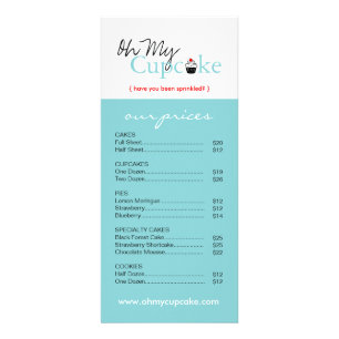 Wunderliche Bäckerei-Gestell-Karte Werbekarte