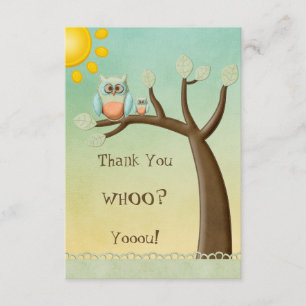 Wunderliche Eulen danken Ihnen Babyparty Dankeskarte