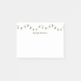 Wunderliche farbige Weihnachtslichter Post-it Klebezettel