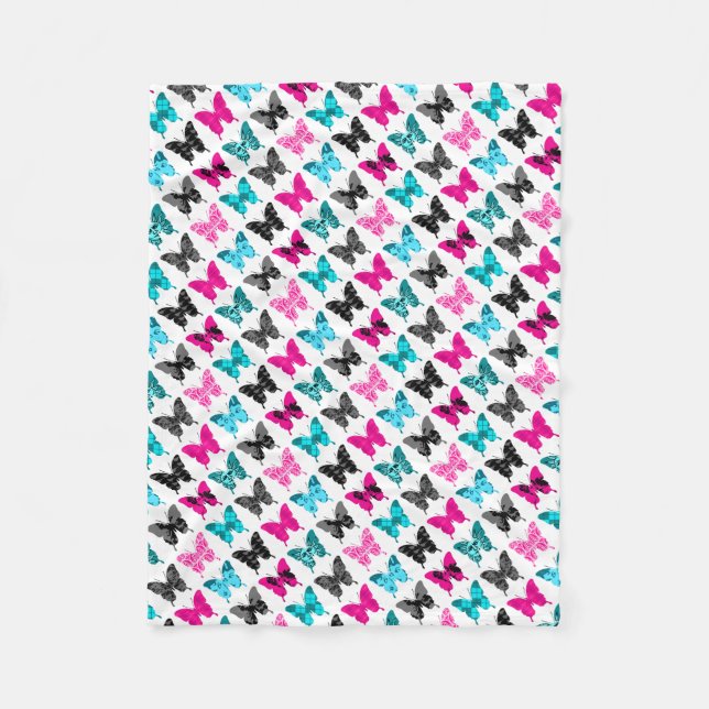 Wunderliche Flügel: Beeren und Blues Fleecedecke (Vorderseite)