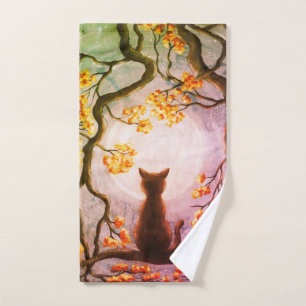 Wunderliche Katze in der Handtuch