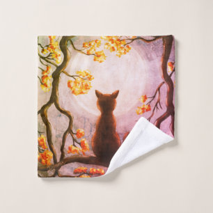 Wunderliche Katze in der Waschlappen