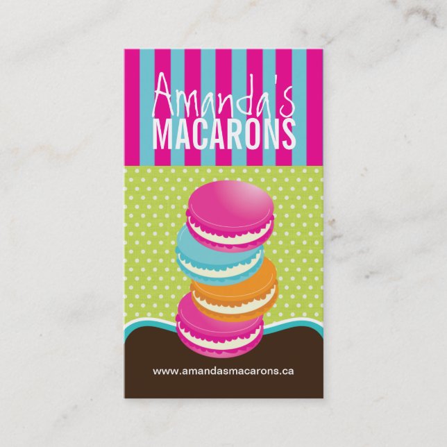 Wunderliche Macarons Visitenkarten Visitenkarte (Vorderseite)