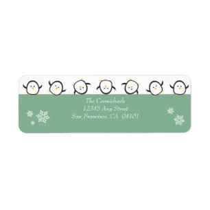 Wunderliche Pinguin-Feiertags-Adressen-Etiketten