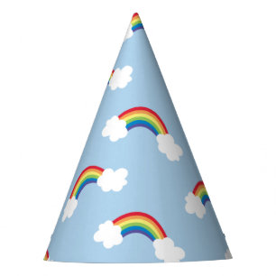 Wunderliche Regenbogen-Geburtstags-Party-Hüte Partyhütchen