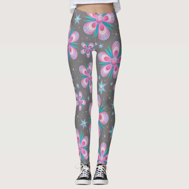 Wunderliche rosa leggings (Vorderseite)