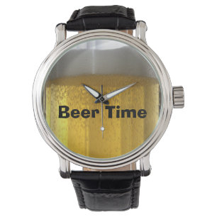 Wunderliche schäumende Bier-Uhr Armbanduhr