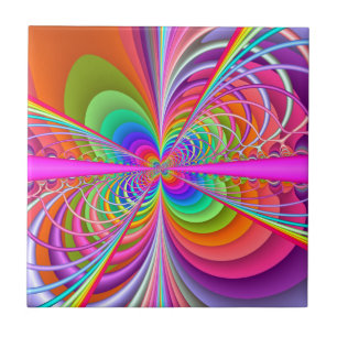 Wunderliche Schmetterlings-Fraktal-Keramik-Fliese Fliese