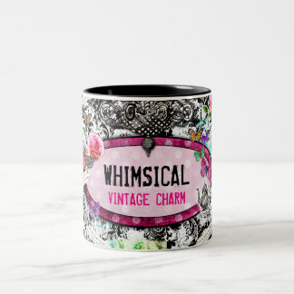 Wunderliche Vintage Charme-Tasse Zweifarbige Tasse