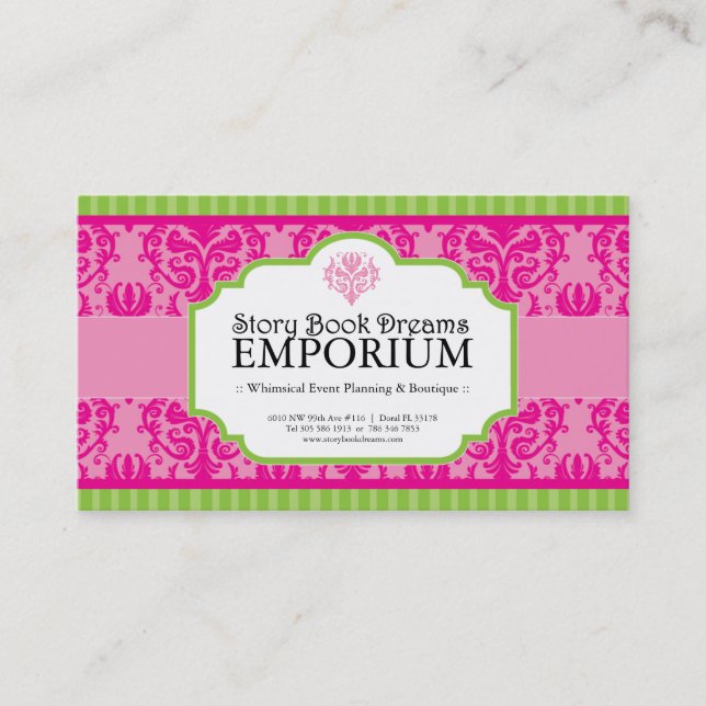 Wunderliche Visitenkarte (Vorderseite)