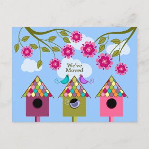 Wunderliche Vögel, die Mitteilung bewegen Ankündigungspostkarte