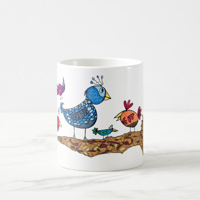 Wunderliche Vogel-Tasse Tasse (Mittel)