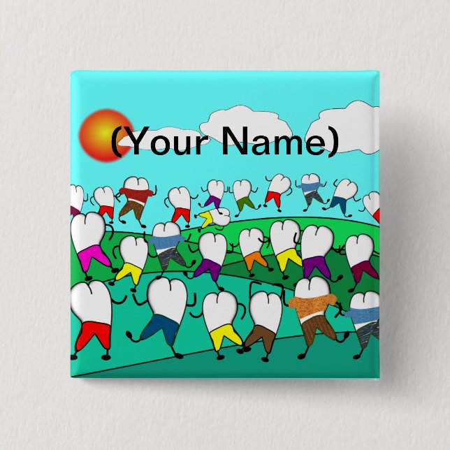 Wunderliche zahnmedizinische Zahn-Kunst-Geschenke Button (Vorderseite)