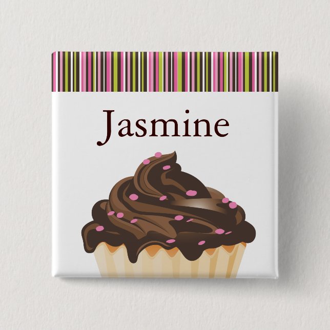 WUNDERLICHER BÄCKEREI-KUCHEN-NAMENSSCHILD BUTTON (Vorderseite)