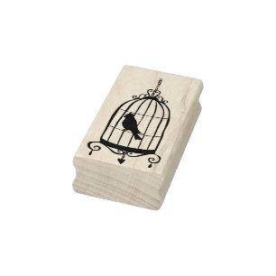 Wunderlicher Birdcage-Gummikunst-Briefmarke Gummistempel