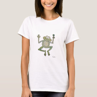 Wunderlicher glücklicher springender glücklicher T-Shirt