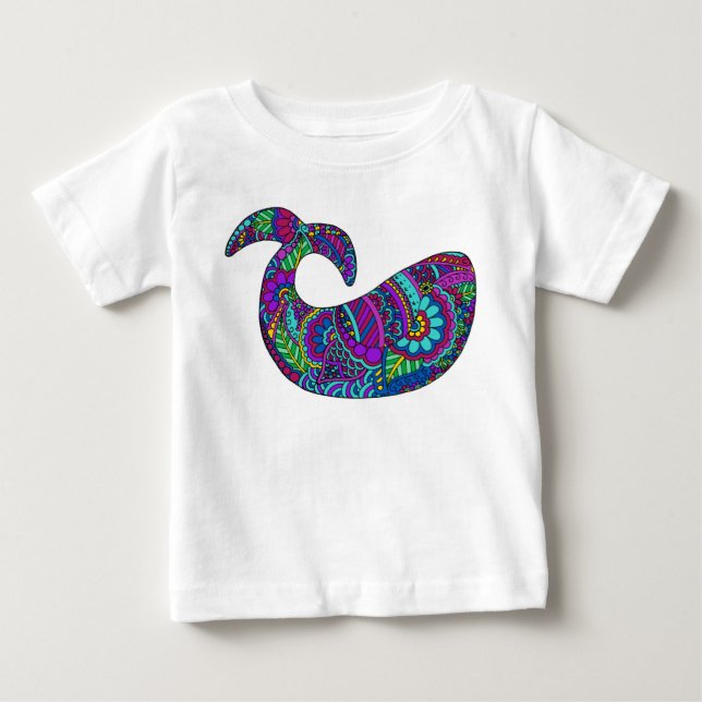 Wunderlicher Wal Baby T-shirt (Vorderseite)