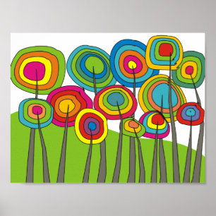 Wunderliches Blumen-Kunst-Plakat #7 Poster
