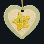 Wunderliches Gelb spielt Freude die Hauptrolle Keramikornament<br><div class="desc">wunderliches Gelb spielt Freude Herz geformte Weihnachtsverzierung die Hauptrolle
 Auch verfügbar</div>