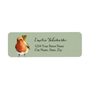 Wunderliches Robin-Vogel-Aquarell