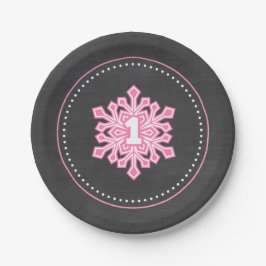 Wunderliches Winter Onederland Pappteller