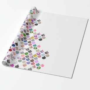 Wunderliches Zickzack ausgebogtes mit Blumenmuster Geschenkpapier