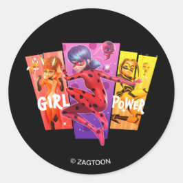 Wundermädchen | Girl-Power Runder Aufkleber
