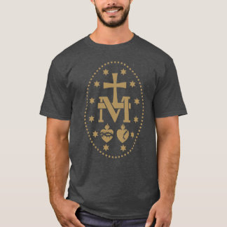 Wundermedaille Jungfrau Maria retro lustig T-Shirt