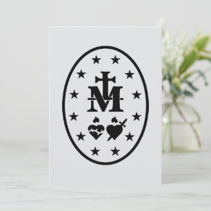 Wundermedaillon-Symbol Schwarze Jungfrau Maria Einladung