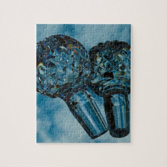 Wundern Sie sich beim Crystal Blue Skies Puzzle (Vertikal)