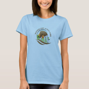 Wundern Sie sich warum Alpaka-Bauernhof-Logo-Shirt T-Shirt