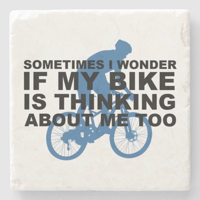 Wundern Sie sich, wenn mein Fahrrad an mich zu Steinuntersetzer (Vorderseite)