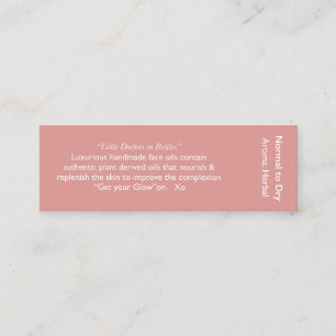 Wunderöl-Bestandteilkarte Mini Visitenkarte