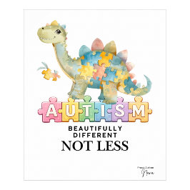 Wunderschön anders nicht weniger | Autismus Poster