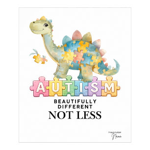 Wunderschön anders nicht weniger Autismus Poster