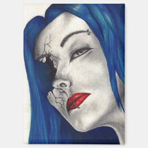 Wunderschön Gebrochene Fantasy Goth Horror Surreal Magnet