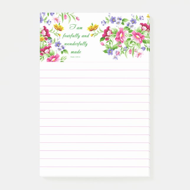 Wunderschön gemacht post-it klebezettel (Vorderseite)