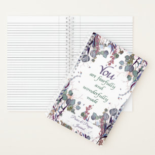 Wunderschön gemachte botanische Praise & Gebetszei Notizbuch