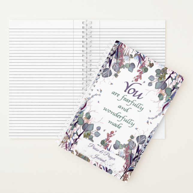 Wunderschön gemachte botanische Praise & Gebetszei Notizbuch (Innen)