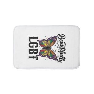 Wunderschön LGBT Schmetterling Vintage Pride-Shirt Badematte