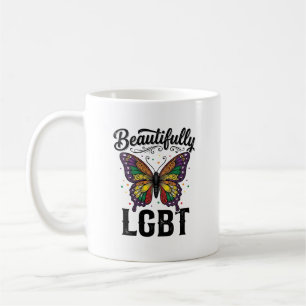 Wunderschön LGBT Schmetterling Vintage Pride-Shirt Kaffeetasse