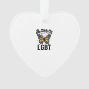 Wunderschön LGBT Schmetterling Vintage Pride-Shirt Ornament