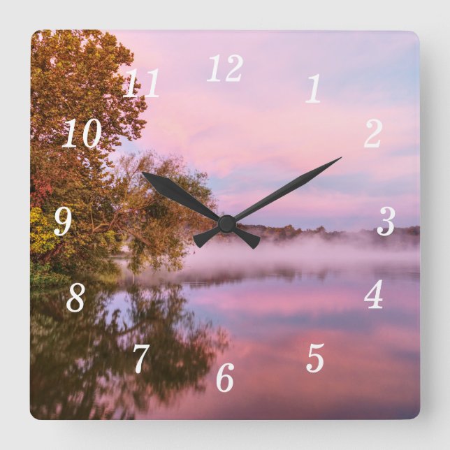 Wunderschön rosa Morgenwall Uhr (Vorderseite)