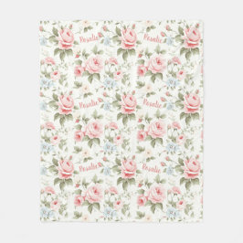 Wunderschön überall in Rosa Rose Name Blanka Fleecedecke
