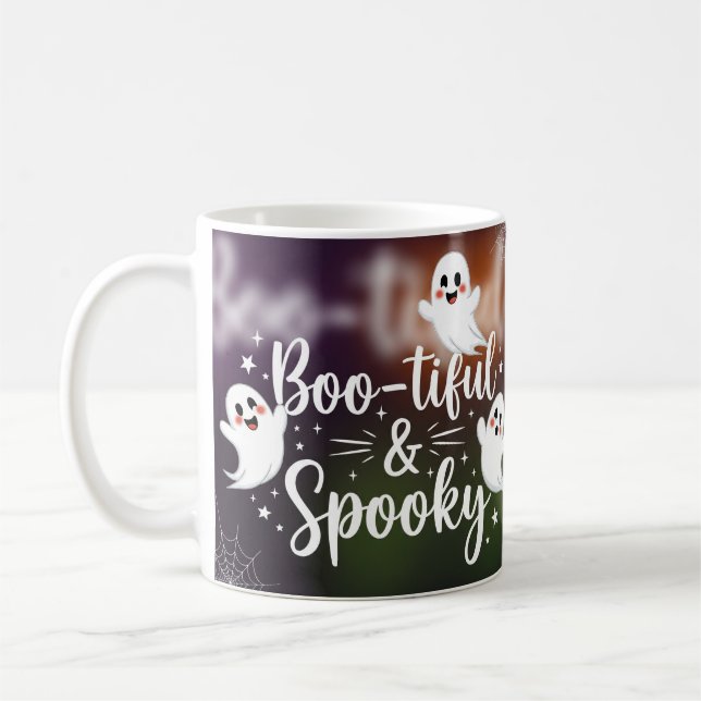 Wunderschön und Spooky - Niedliches Geisterhaus Kaffeetasse (Links)