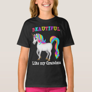 Wunderschön wie mein Oma Unicorn Girl T - Shirt
