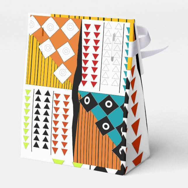 Wunderschöne afrikanische Druckfavoriten Geschenkschachtel (Rückseite)